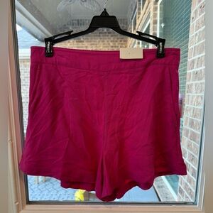 High-Waist Magenta Women’s Shorts